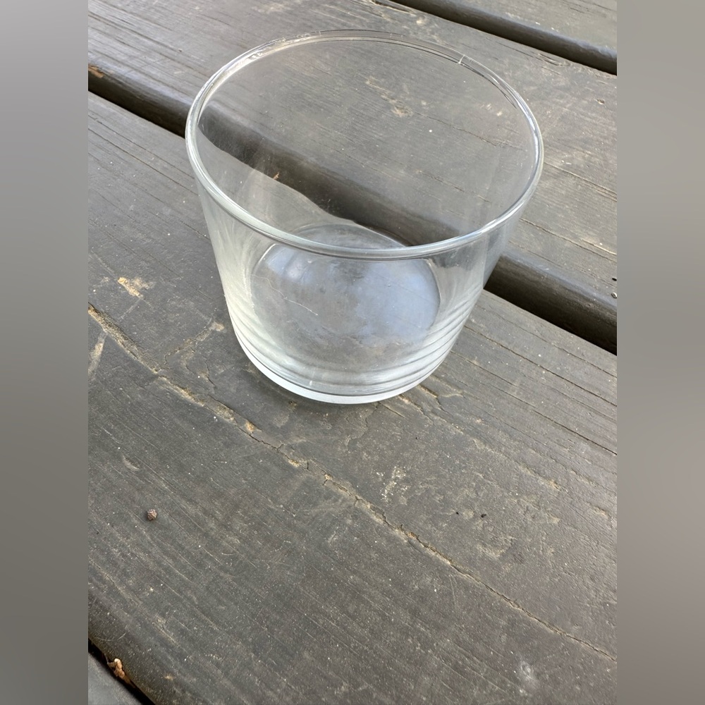 Clear Glass candle holder